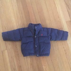 Polo Ralph Lauren down navy jacket 12M great!